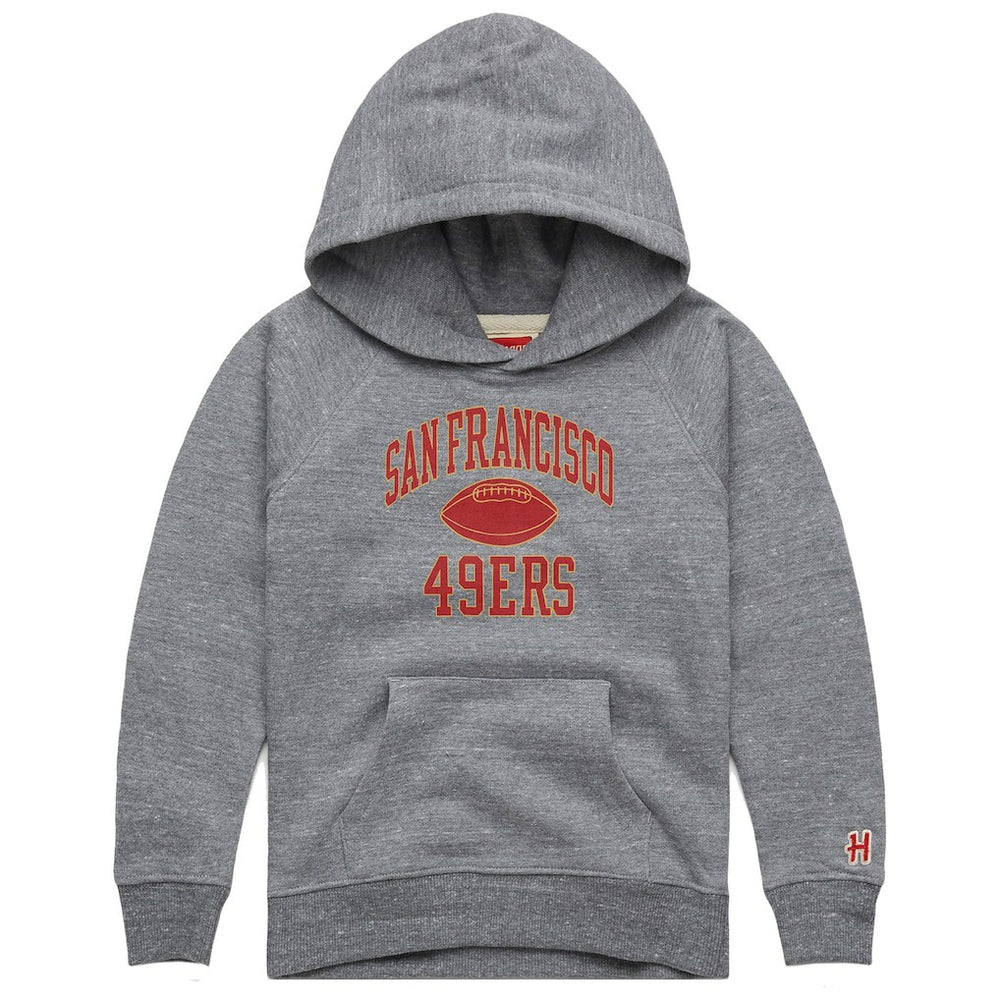 San Francisco 49ers Homage Youth Gridiron Tri-Blend Hoodie - Gray sale