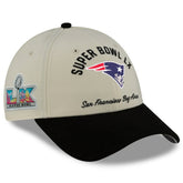 New England Patriots New Era Super Bowl LX 9FORTY Adjustable Hat - Cream/Black sale