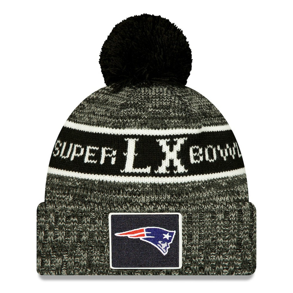 New England Patriots New Era Super Bowl LX Cuffed Knit Hat with Pom - Black online