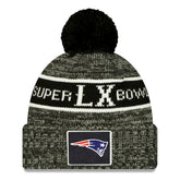 New England Patriots New Era Super Bowl LX Cuffed Knit Hat with Pom - Black online