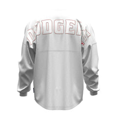 Los Angeles Dodgers Women's Baseball Stitch Spirit Jersey Long Sleeve T-Shirt - White