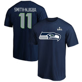 Jaxon Smith-Njigba Seattle Seahawks Super Bowl LX Patch Big & Tall Name & Number T-Shirt - College Navy cheap