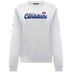 Montreal Canadiens Levelwear Women's Yvette Big Script Tri-Blend Sweatshirt White