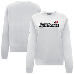 Carolina Hurricanes Levelwear Women's Yvette Big Script Tri-Blend Sweatshirt White