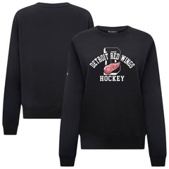 Detroit Red Wings Levelwear Women's Yvette Limelight Big Letter Sweatshirt Black