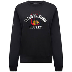 Chicago Blackhawks Levelwear Women's Yvette Limelight Big Letter Sweatshirt Black
