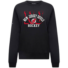New Jersey Devils Levelwear Women's Yvette Limelight Big Letter Sweatshirt Black
