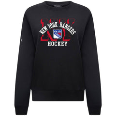 New York Rangers Levelwear Women's Yvette Limelight Big Letter Sweatshirt Black