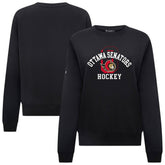 Ottawa Senators Levelwear Women's Yvette Limelight Big Letter Sweatshirt Black