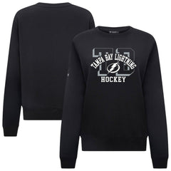 Tampa Bay Lightning Levelwear Women's Yvette Limelight Big Letter Sweatshirt Black