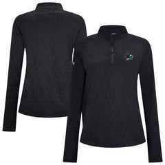 San Jose Sharks Levelwear Women's Spike Raglan Quarter-Zip Top Black