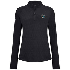 San Jose Sharks Levelwear Women's Spike Raglan Quarter-Zip Top Black