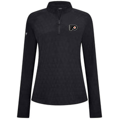 Philadelphia Flyers Levelwear Women's Spike Raglan Quarter-Zip Top Black