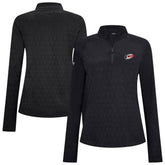 Carolina Hurricanes Levelwear Women's Spike Raglan Quarter-Zip Top Black