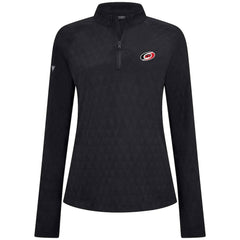 Carolina Hurricanes Levelwear Women's Spike Raglan Quarter-Zip Top Black