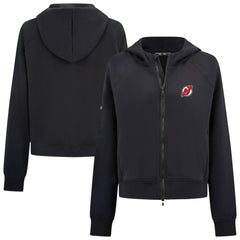 New Jersey Devils Levelwear Women's Judd Raglan Full-Zip Hoodie Black