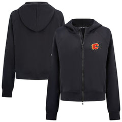 Calgary Flames Levelwear Women's Judd Raglan Full-Zip Hoodie Black