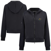 Minnesota Wild Levelwear Women's Judd Raglan Full-Zip Hoodie Black