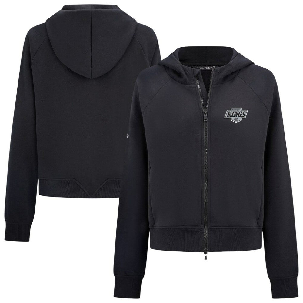 Los Angeles Kings Levelwear Women's Judd Raglan Full-Zip Hoodie Black