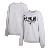 New England Patriots WEAR by Erin Andrews Women's Super Bowl LX Fleece Sweatshirt - Gray for sale