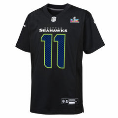 Jaxon Smith-Njigba Seattle Seahawks Youth Super Bowl LX Patch Carbon Fashion Game Jersey - Black | Nike discount
