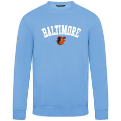 Baltimore Orioles Levelwear Zane Felt Arch Pullover Sweatshirt - Light Blue
