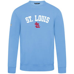 St. Louis Cardinals Levelwear Zane Felt Arch Pullover Sweatshirt - Light Blue
