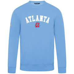 Atlanta Braves Levelwear Zane Felt Arch Pullover Sweatshirt - Light Blue