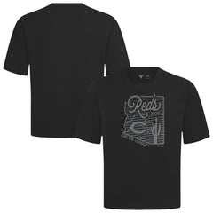 Cincinnati Reds Levelwear Sunrise Luxe Signature Knit T-Shirt - Black