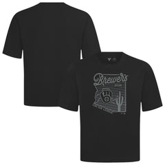Milwaukee Brewers Levelwear Sunrise Luxe Signature Knit T-Shirt - Black