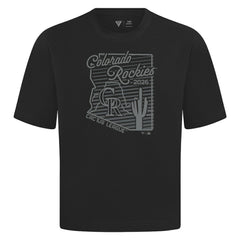 Colorado Rockies Levelwear Sunrise Luxe Signature Knit T-Shirt - Black