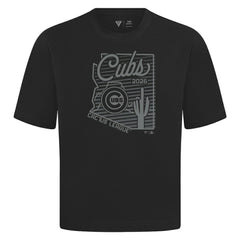Chicago Cubs Levelwear Sunrise Luxe Signature Knit T-Shirt - Black