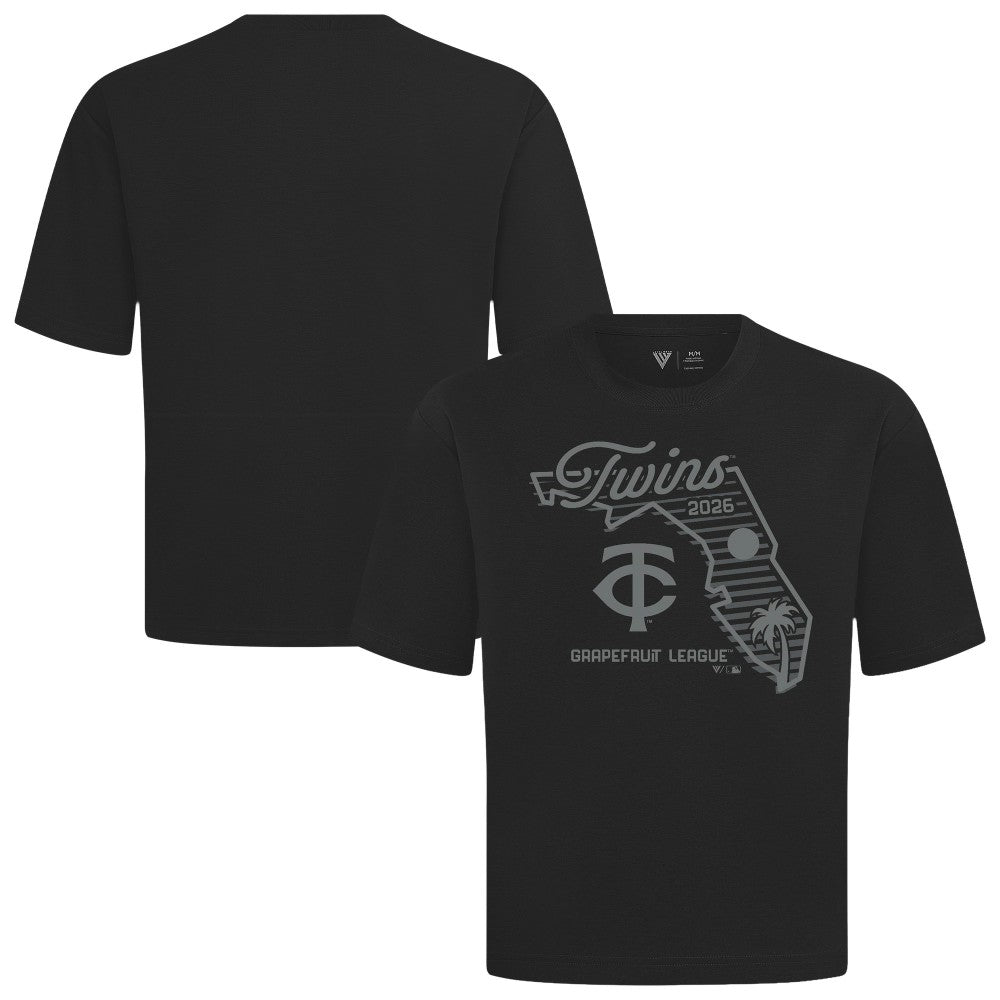 Minnesota Twins Levelwear Sunrise Luxe Signature Knit T-Shirt - Black