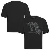 Detroit Tigers Levelwear Sunrise Luxe Signature Knit T-Shirt - Black
