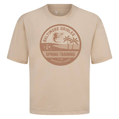 Baltimore Orioles Levelwear Spring Training Badge Luxe Signature Knit T-Shirt - Khaki