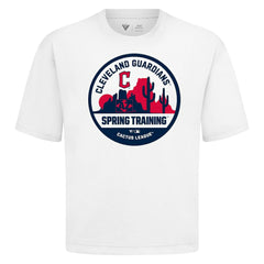 Cleveland Guardians Levelwear Spring Training Badge Luxe Signature Knit T-Shirt - White