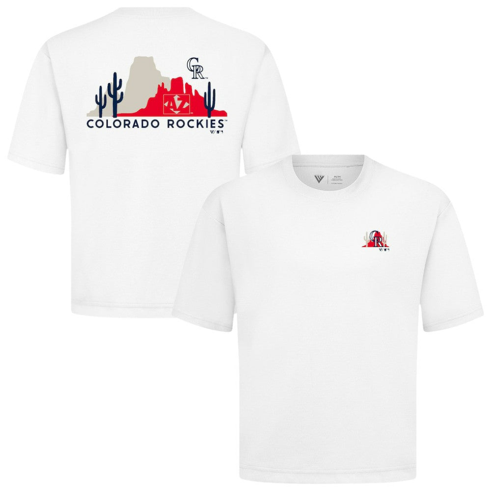 Colorado Rockies Levelwear Luxe Signature Knit T-Shirt - White