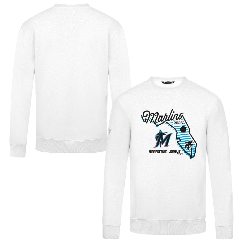 Miami Marlins Levelwear Zane Sunrise Sweatshirt - White