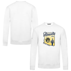 Milwaukee Brewers Levelwear Zane Sunrise Sweatshirt - White