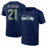 Devon Witherspoon Seattle Seahawks Icon Name & Number T-Shirt - College Navy on sale