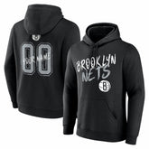 Brooklyn Nets Big & Tall Hustle Personalized Name & Number Hoodie - Black for sale