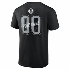 Brooklyn Nets Big & Tall Hustle Personalized Name & Number T-Shirt - Black cheap