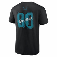 Charlotte Hornets Big & Tall Hustle Personalized Name & Number T-Shirt - Black for sale