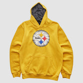 Pittsburgh Steelers NFL 2000s Hooded Pullover Sweatshirt - Yellow Vintage cheap