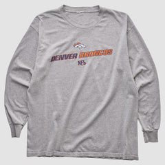 Denver Broncos 2000s Long Sleeve T-shirt - Heather Gray Vintage outlet