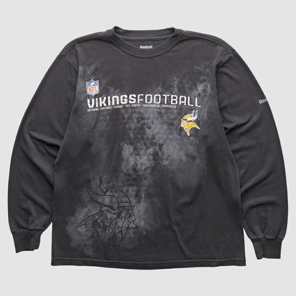 Minnesota Vikings Reebok 2000s Long Sleeve T-shirt - Black Vintage on sale