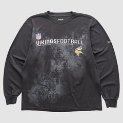 Minnesota Vikings Reebok 2000s Long Sleeve T-shirt - Black Vintage on sale