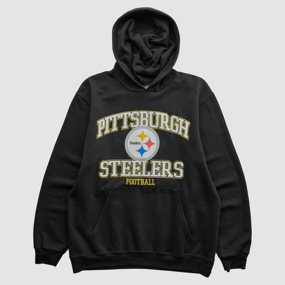 Pittsburgh Steelers NFL 2000s Hooded Pullover Sweatshirt - Black Vintage outlet