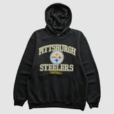 Pittsburgh Steelers NFL 2000s Hooded Pullover Sweatshirt - Black Vintage outlet