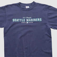 Seattle Mariners Majestic 2000s T-shirt - Navy Vintage